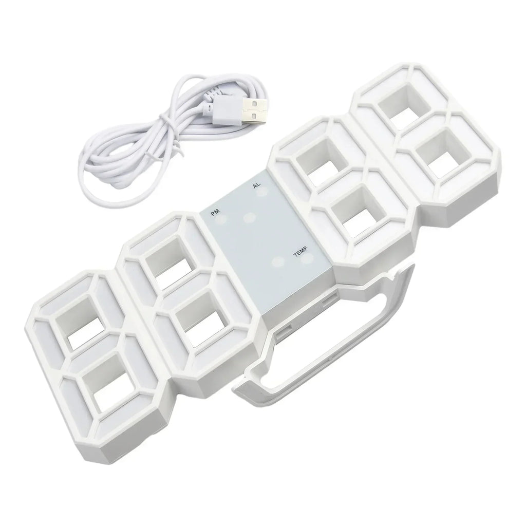 GlowDigit™ 3D LED Wall Clock – Modern Time, Bold Style